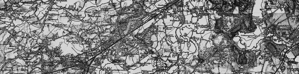 Old map of Pyrford in 1896