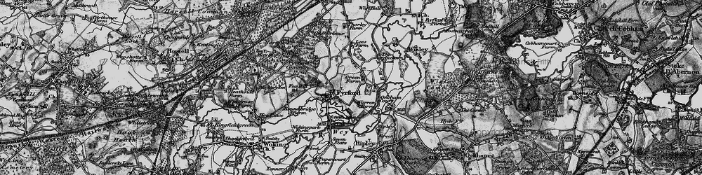 Old map of Pyrford Village in 1896
