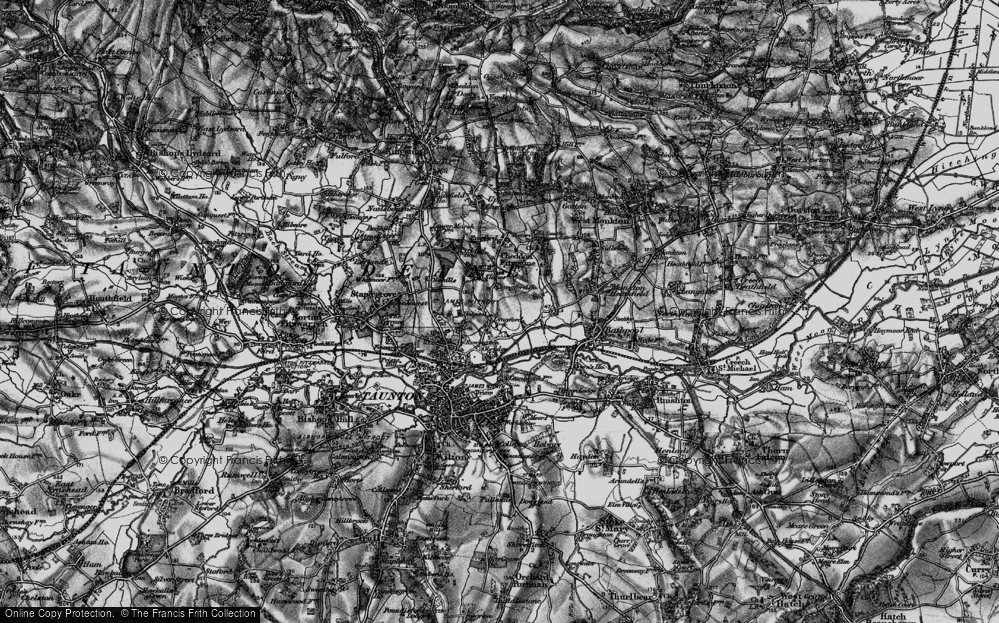Old Map of Pyrland, 1898 in 1898