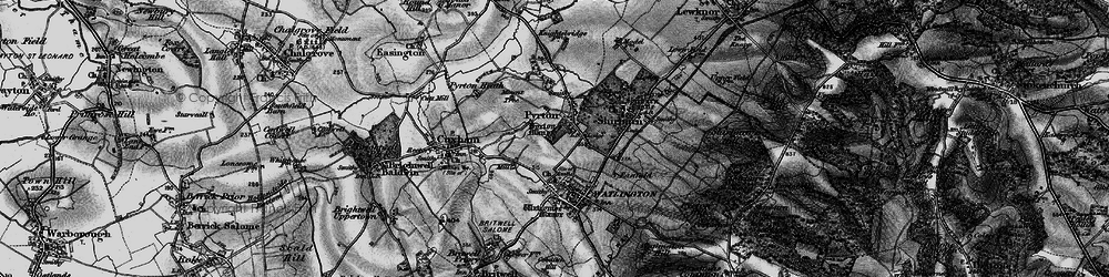 Old map of Pyrton in 1895