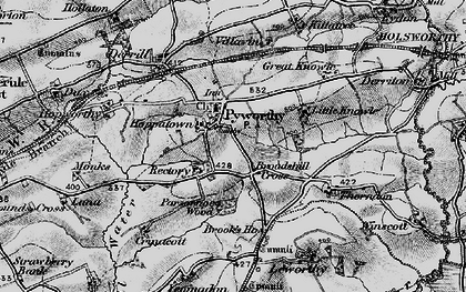 Old map of Affaland Moor in 1895