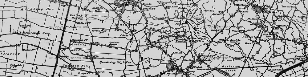 Old map of Quadring in 1898