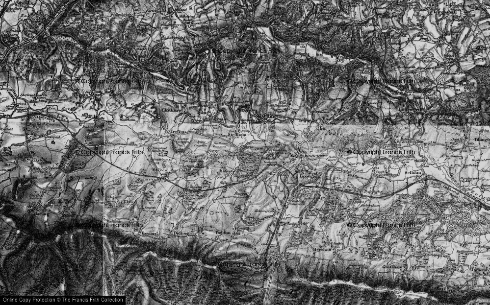 Old Map of Quags Corner, 1895 in 1895
