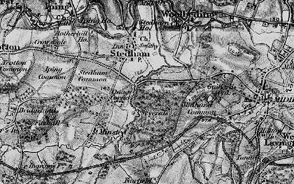 Old map of Quags Corner in 1895
