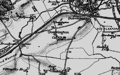 Old map of Quarrington in 1895