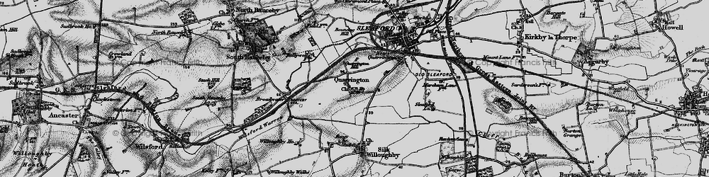 Old map of Quarrington in 1895