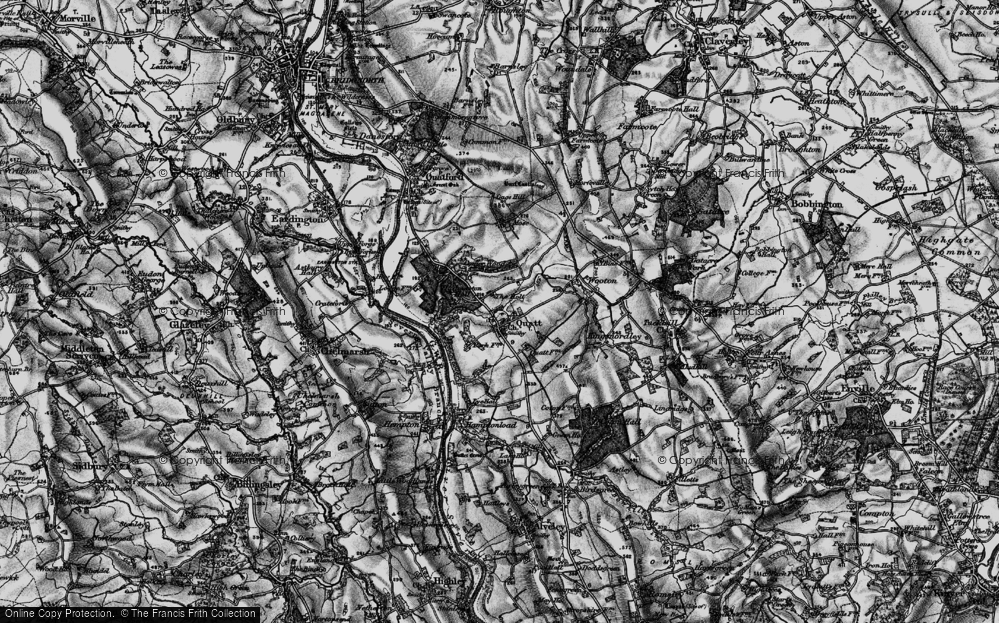 Old Map of Quatt, 1899 in 1899