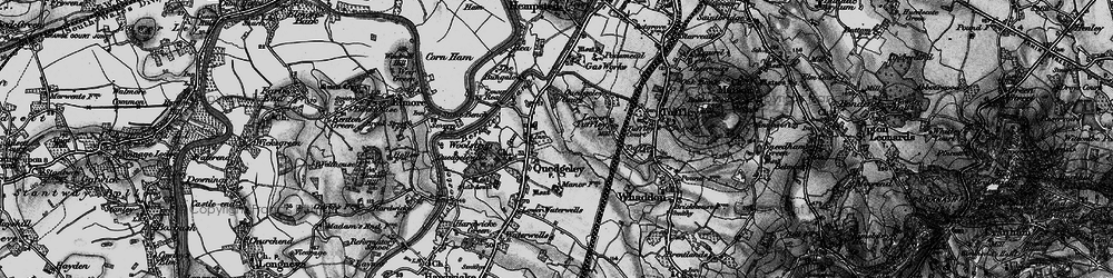 Old map of Quedgeley in 1896