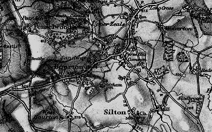 Old map of Queen Oak in 1898