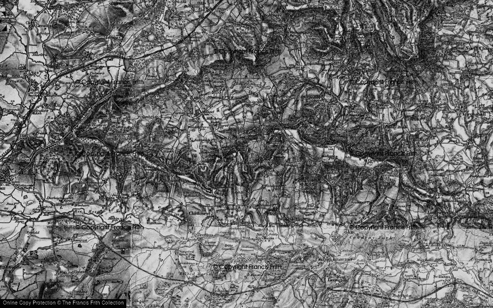 Old Map of Queen's Corner, 1895 in 1895