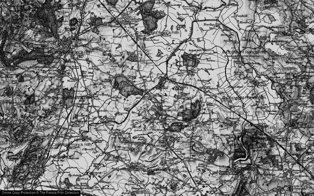 Old Map of Queen's Head, 1897 in 1897
