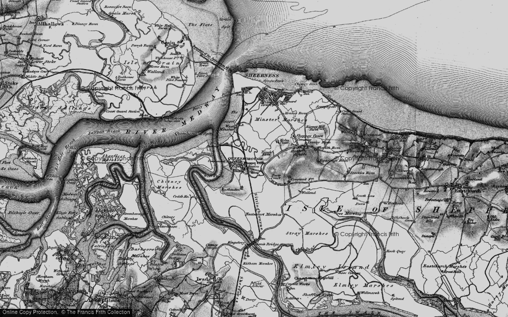 Old Map of Queenborough, 1894 in 1894
