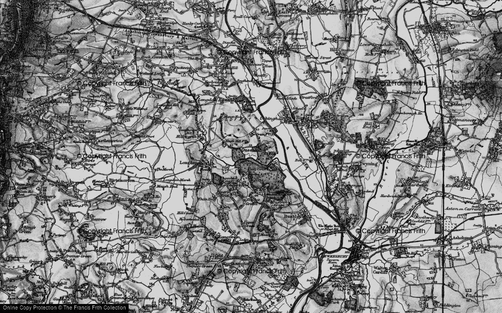Old Map of Historic Map covering Bredon School in 1898