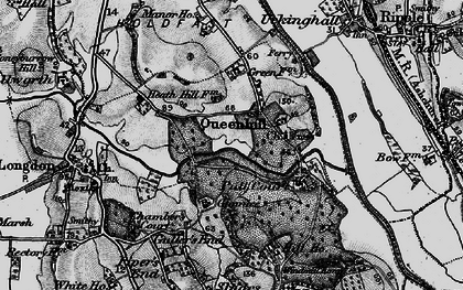 Old map of Queenhill in 1898