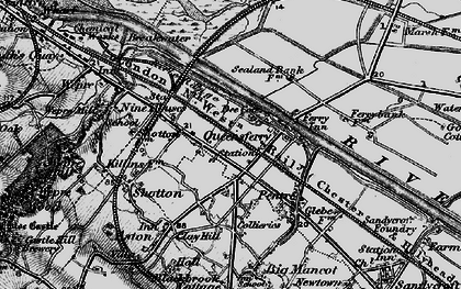 Old map of Queensferry in 1896
