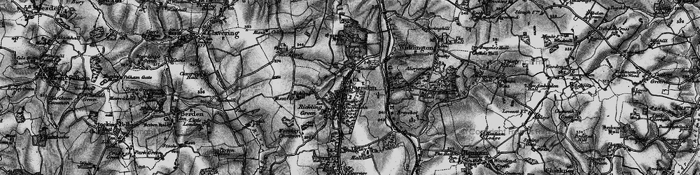 Old map of Quendon in 1895