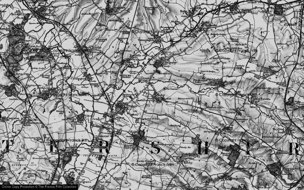 Old Map of Queniborough, 1899 in 1899