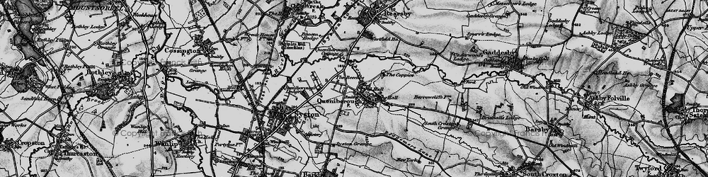 Old map of Queniborough in 1899