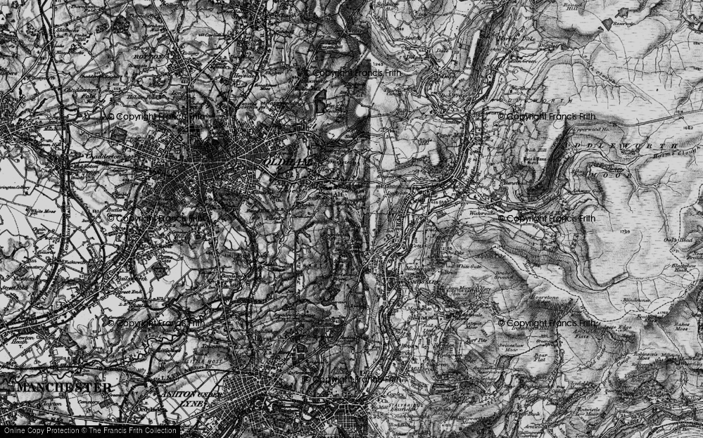 Old Map of Quick Edge, 1896 in 1896