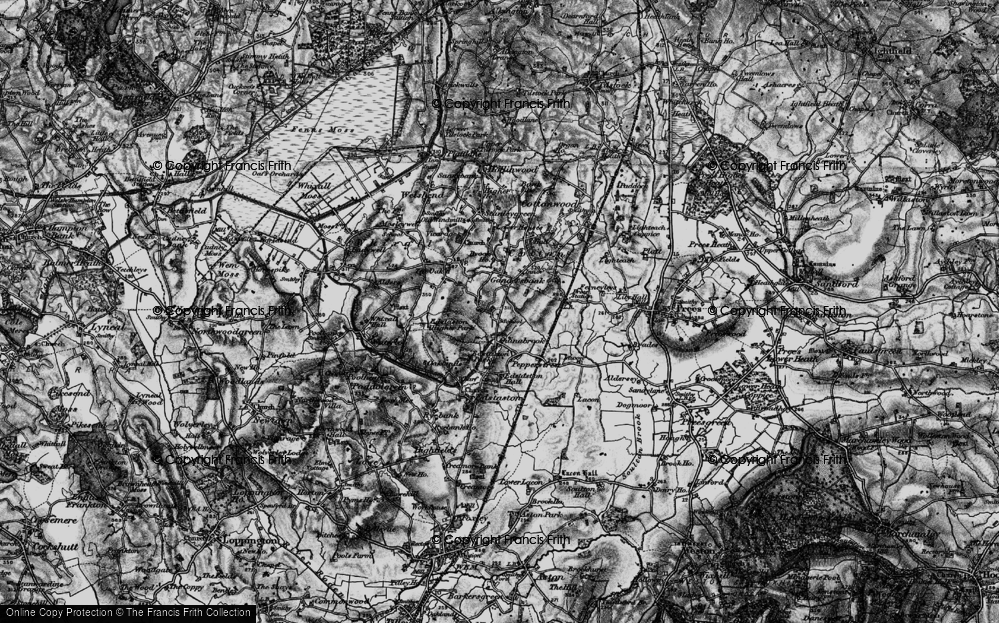 Old Map of Quina Brook, 1897 in 1897
