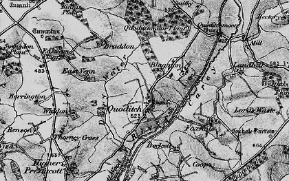 Old map of Quoditch in 1895