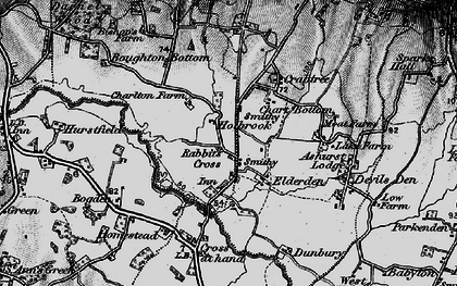 Old map of Boughton Bottom in 1895