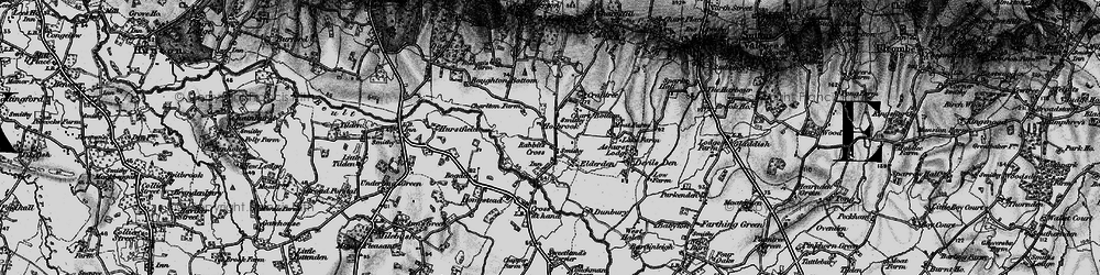 Old map of Rabbit's Cross in 1895