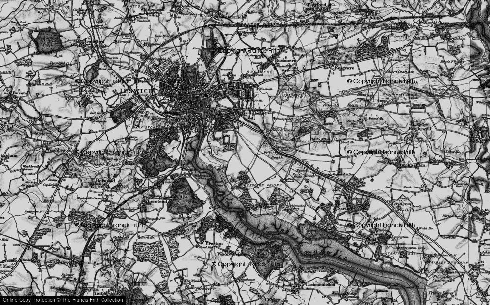 Old Map of Racecourse, 1896 in 1896