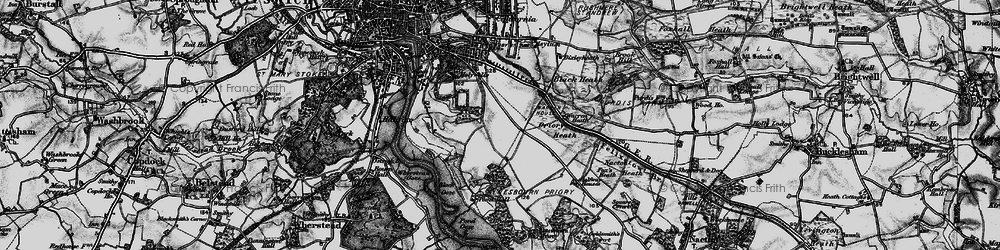 Old map of Racecourse in 1896