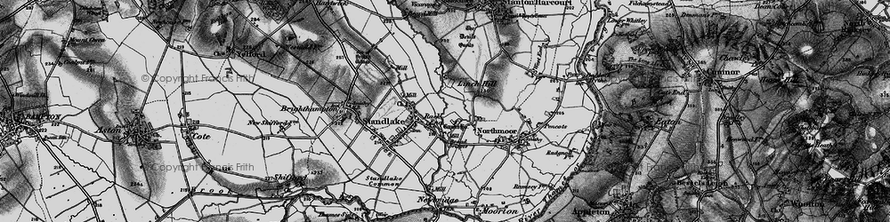 Old map of Rack End in 1895