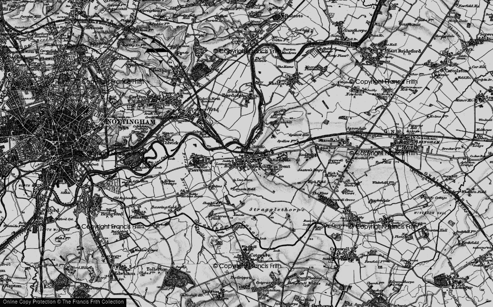 Old Map of Radcliffe on Trent, 1899 in 1899