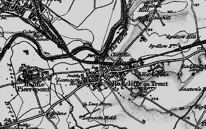 Old map of Radcliffe on Trent in 1899