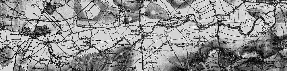 Old map of Radcot in 1896
