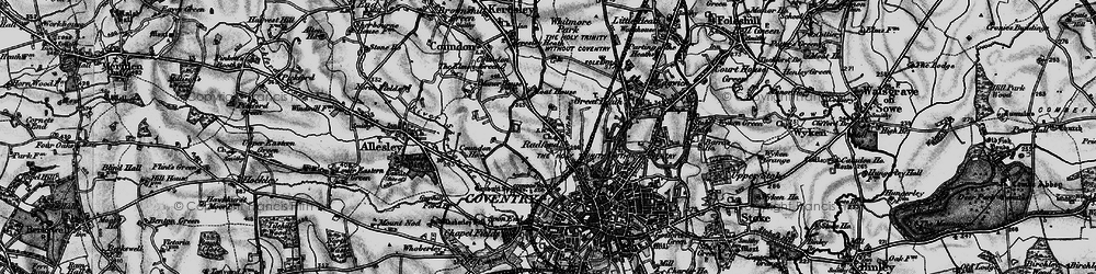 Old map of Radford in 1899