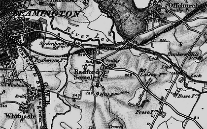 Old map of Radford Semele in 1898