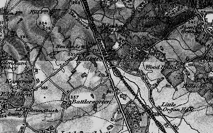 Old map of Radlett in 1896