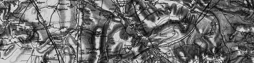 Old map of Radwell in 1896