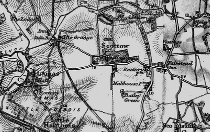 Old map of RAF Coltishall in 1898