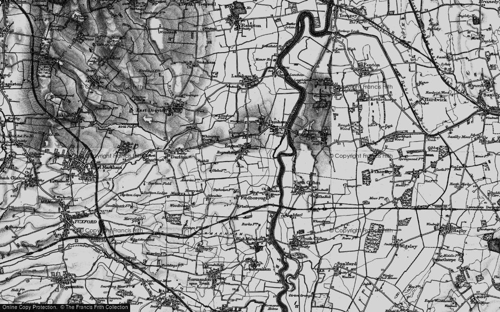 Old Map of Historic Map covering Whimpton Village in 1899