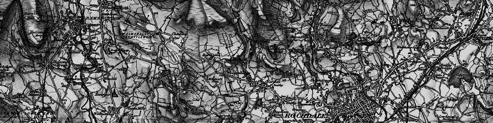 Old map of Rain Shore in 1896