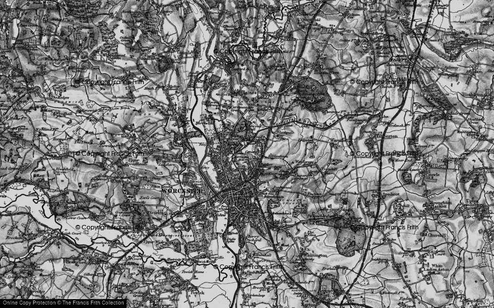 Old Map of Rainbow Hill, 1898 in 1898