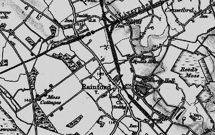 Old map of Rainford in 1896
