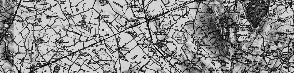 Old map of Rainford in 1896
