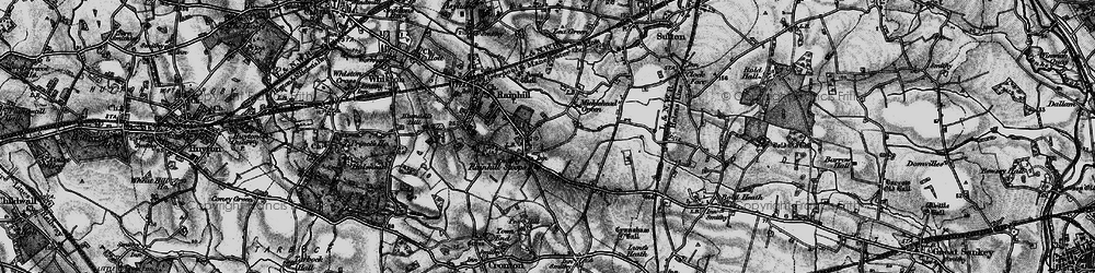 Old map of Rainhill Stoops in 1896