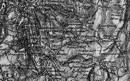Old map of Rainow in 1896