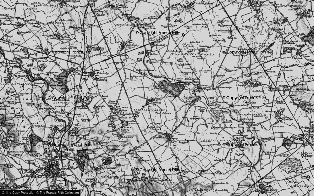 Old Map of Rainton, 1898 in 1898