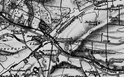 Old map of Black Hill in 1899