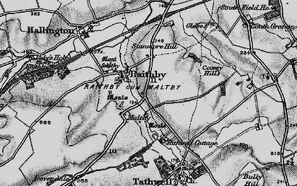 Old map of Raithby in 1899
