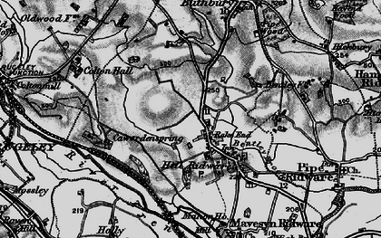 Old map of Rake End in 1898