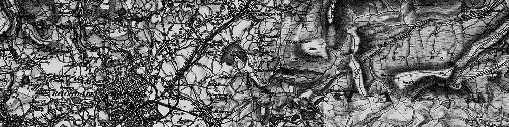 Old map of Rakewood in 1896